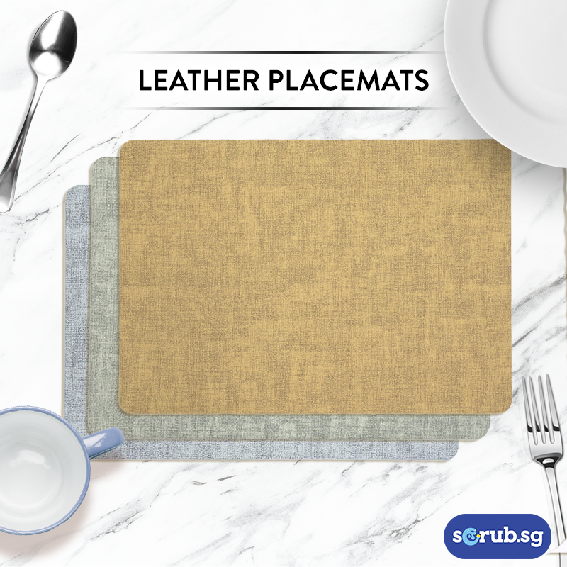 Leather Placemats | Tablemat - Nordic Style, Waterproof, Heat Resistant