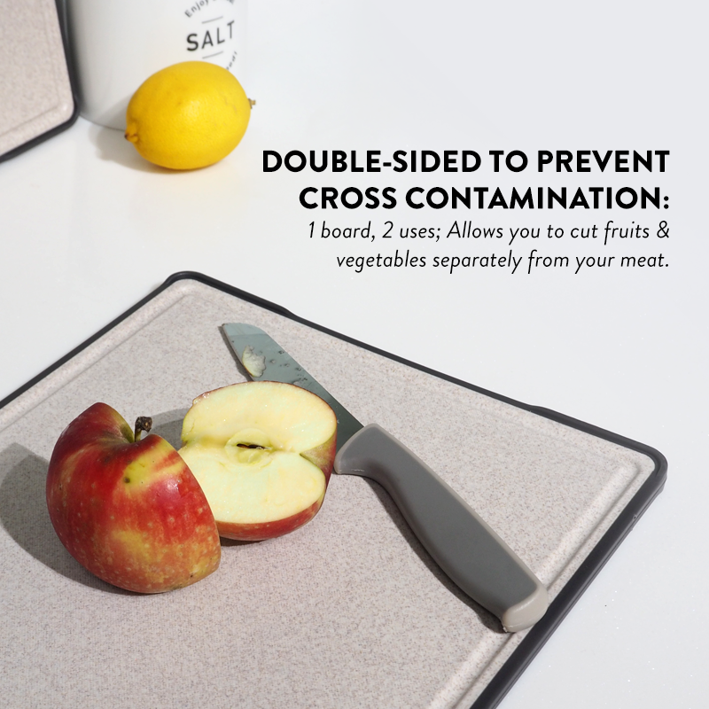 Double Sided Chopping Board - Stainless Steel PP