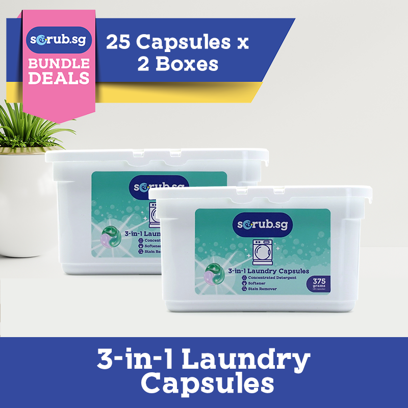 3-in-1 Laundry Capsules - 25 capsules (1, 2, 6 Boxes)